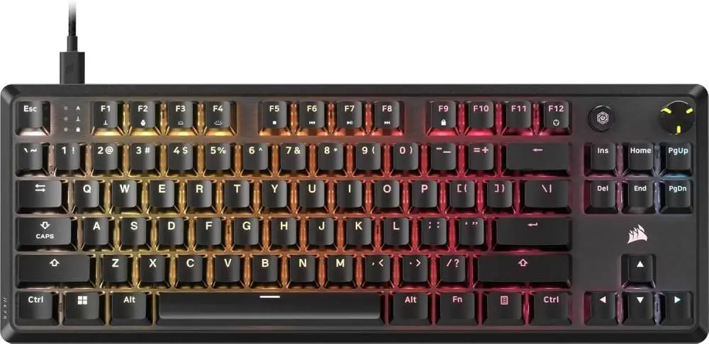 Tastatură mecanică de gaming Corsair K70 RGB MK.2 Core TKL, Corsair MLX Red switch