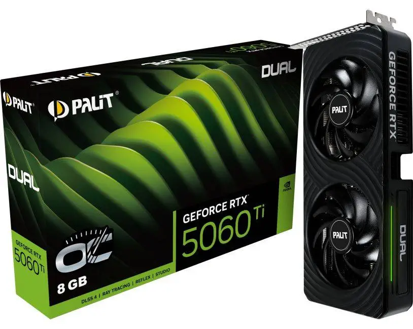Видео карта Palit GeForce RTX 5060 Ti Dual OC 8GB - NE7506TT19P1-GB2062D