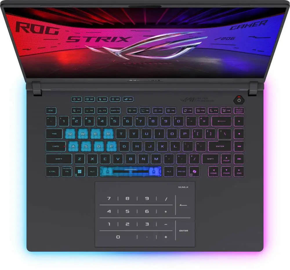 Лаптоп ASUS ROG Strix G16 2025 G615LR-S5152W - 16" IPS 240Hz, WQXGA, Intel Core Ultra 9 275HX, 32GB DDR5, 1TB SSD, RTX 5070TI 12GB GDDR7