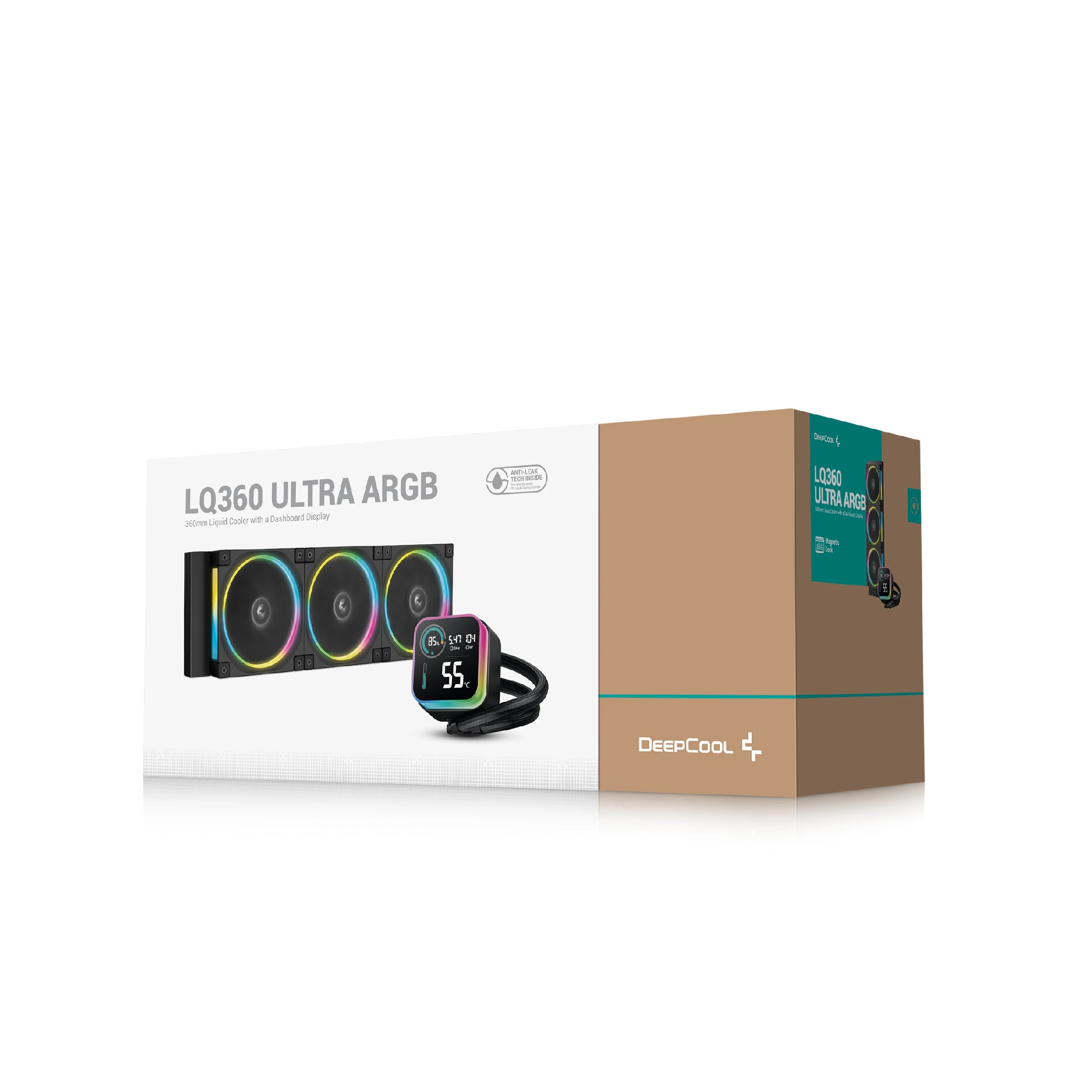 Водно охлаждане DeepCool Water Cooling LQ360 ULTRA ARGB - LCD Screen