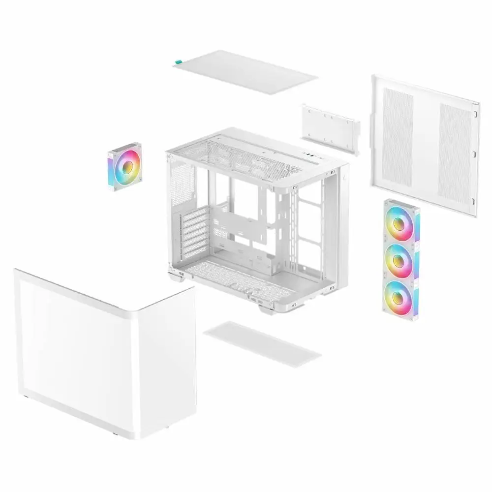 DeepCool кутия Case ATX - CG530U 4F WH - 4 ARGB Fans