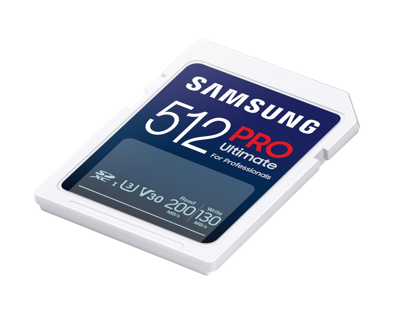 Карта памет Samsung PRO Ultimate Full-Size, SDXC UHS-I, 512GB, U3, V30, USB Адаптер