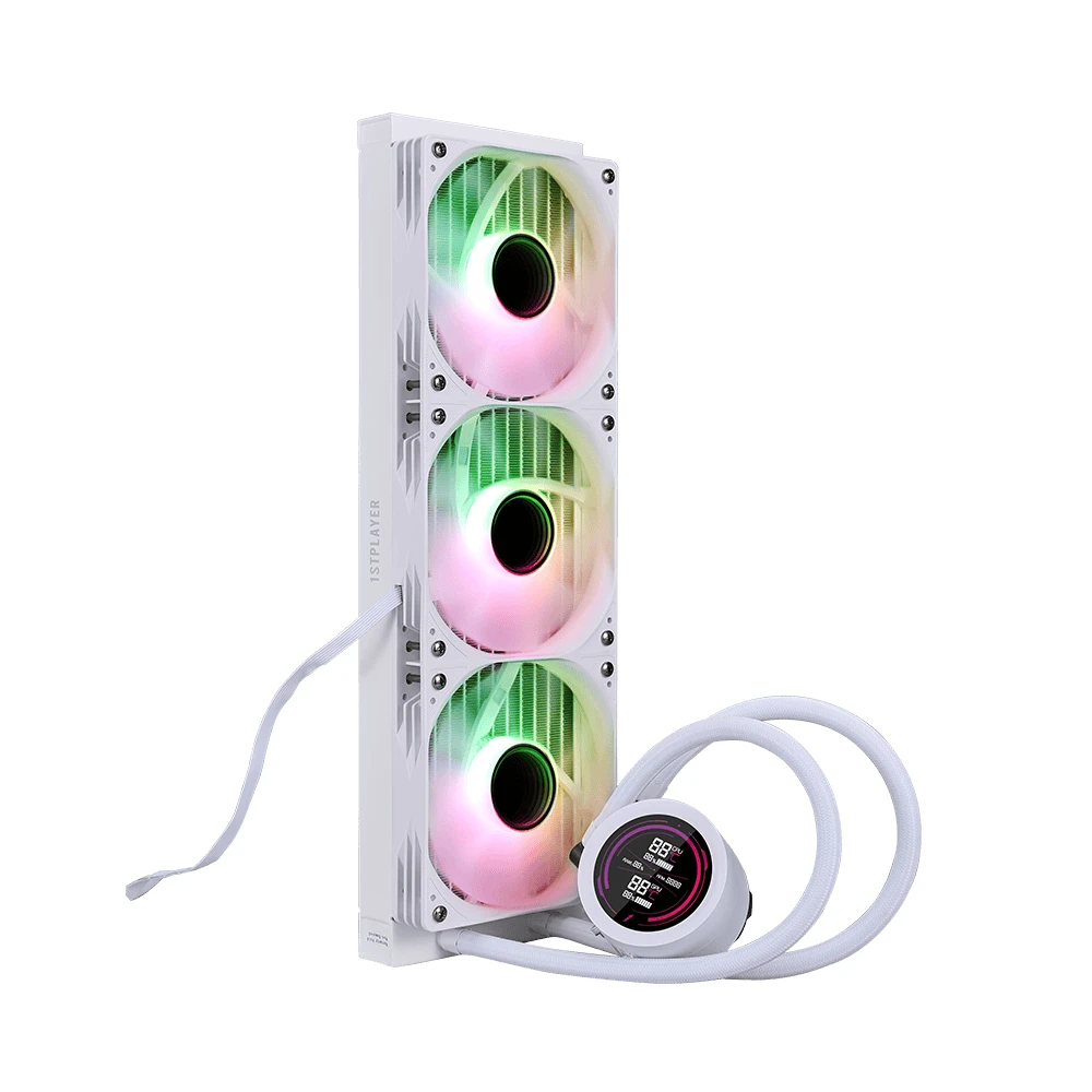 Водно охлаждане 1stPlayer Thunderstorm TS4 360 White Digital Display aRGB Water Cooling 360mm