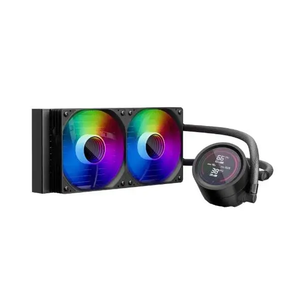 Водно охлаждане 1stPlayer Thunderstorm TS4 240 Black Digital Display, aRGB Water Cooling 240mm