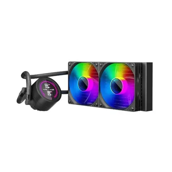 Водно охлаждане 1stPlayer Thunderstorm TS4 240 Black Digital Display, aRGB Water Cooling 240mm