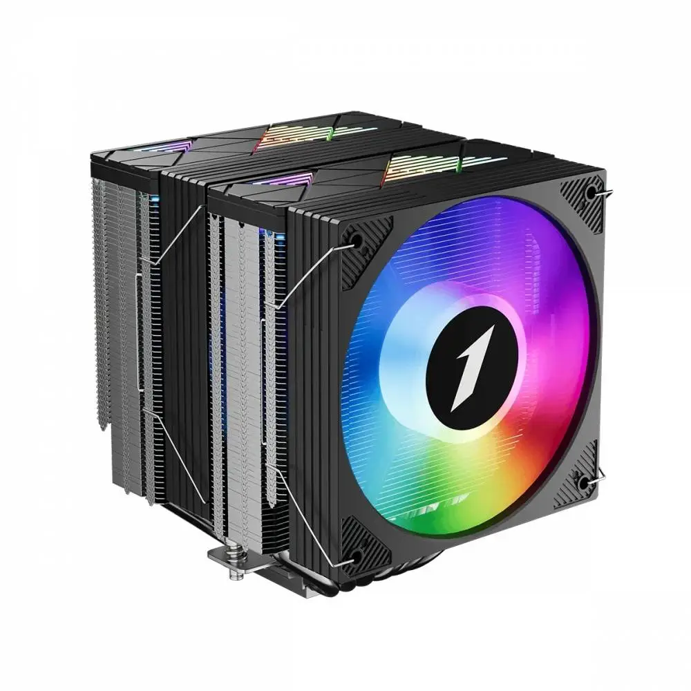 Охладител за процесор 1stPlayer CRYO CY12LD Black CPU Cooler LGA1851/AM5, Dual-Tower, ARGB