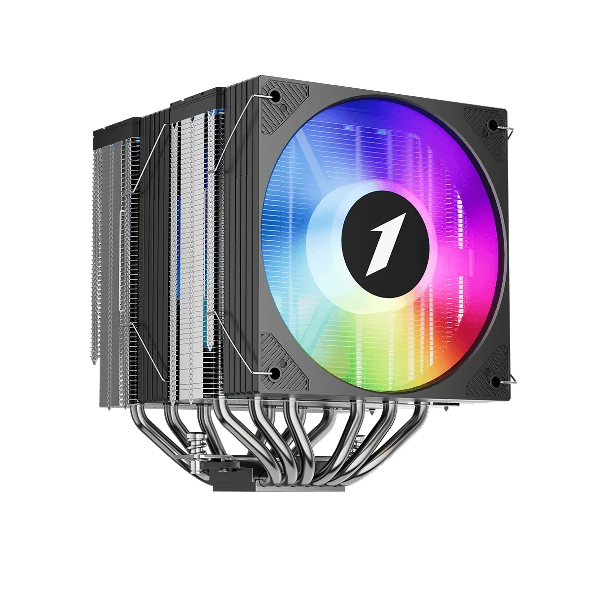 Охладител за процесор 1stPlayer CRYO CY12LD Black CPU Cooler LGA1851/AM5, Dual-Tower, ARGB