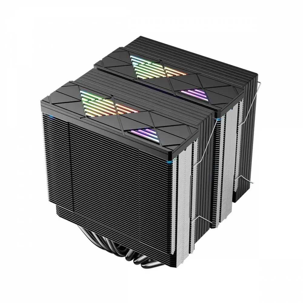 Охладител за процесор 1stPlayer CRYO CY12LD Black CPU Cooler LGA1851/AM5, Dual-Tower, ARGB