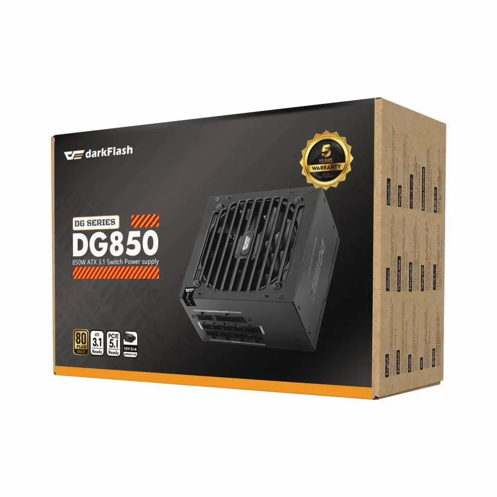 Захранване Darkflash DG850 PSU ATX 3.1 850W Gold, Full Modular