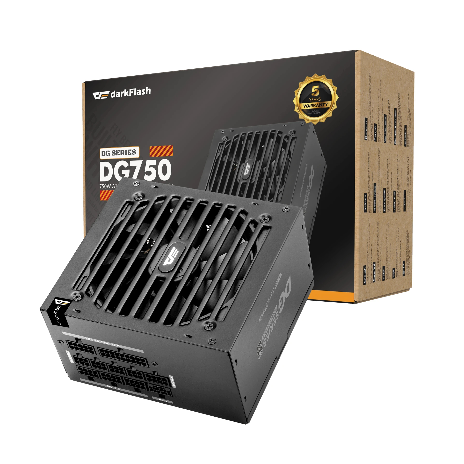 Захранване Darkflash DG750 PSU ATX 3.1 750W Gold, Full Modular