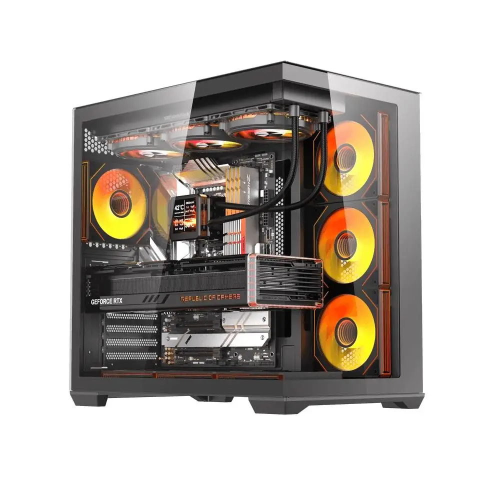 Darkflash Gehäuse Case EATX - C280 Black - 7 ARGB Lüfter
