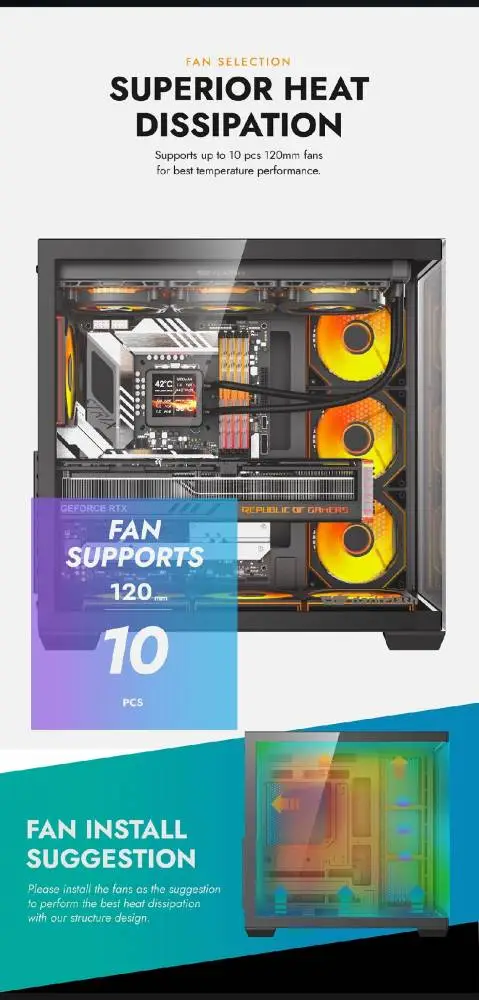 Darkflash θήκη Case EATX - C280 Black - 7 ARGB fans