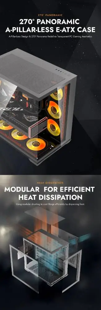 Darkflash θήκη Case EATX - C280 Black - 7 ARGB fans