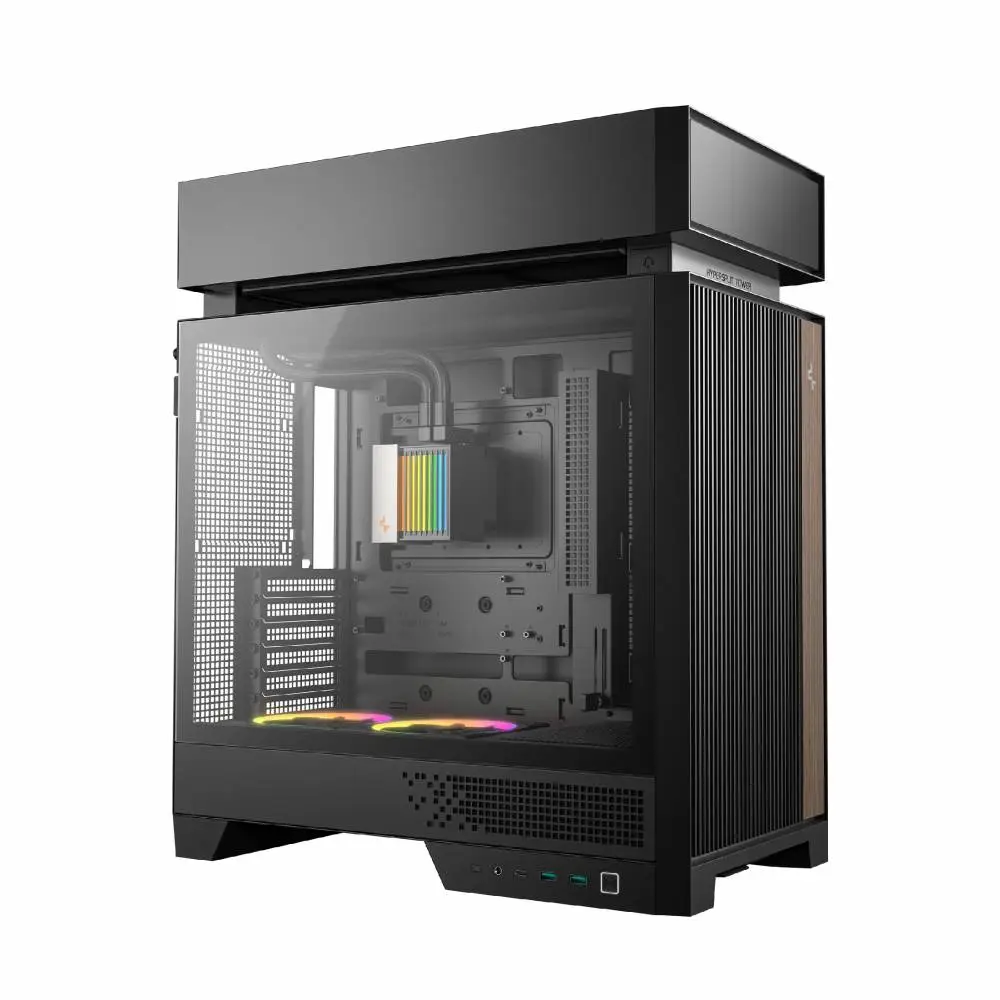 DeepCool кутия Case ATX - CL6600 - Modular Split-Chamber, 360 mm AIO Pre-Installed, 2 ARGB fans