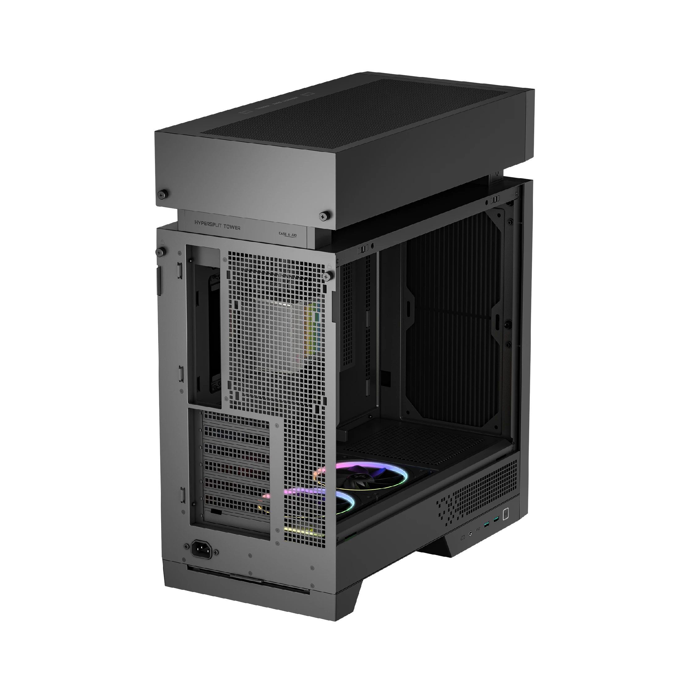 DeepCool кутия Case ATX - CL6600 - Modular Split-Chamber, 360 mm AIO Pre-Installed, 2 ARGB fans
