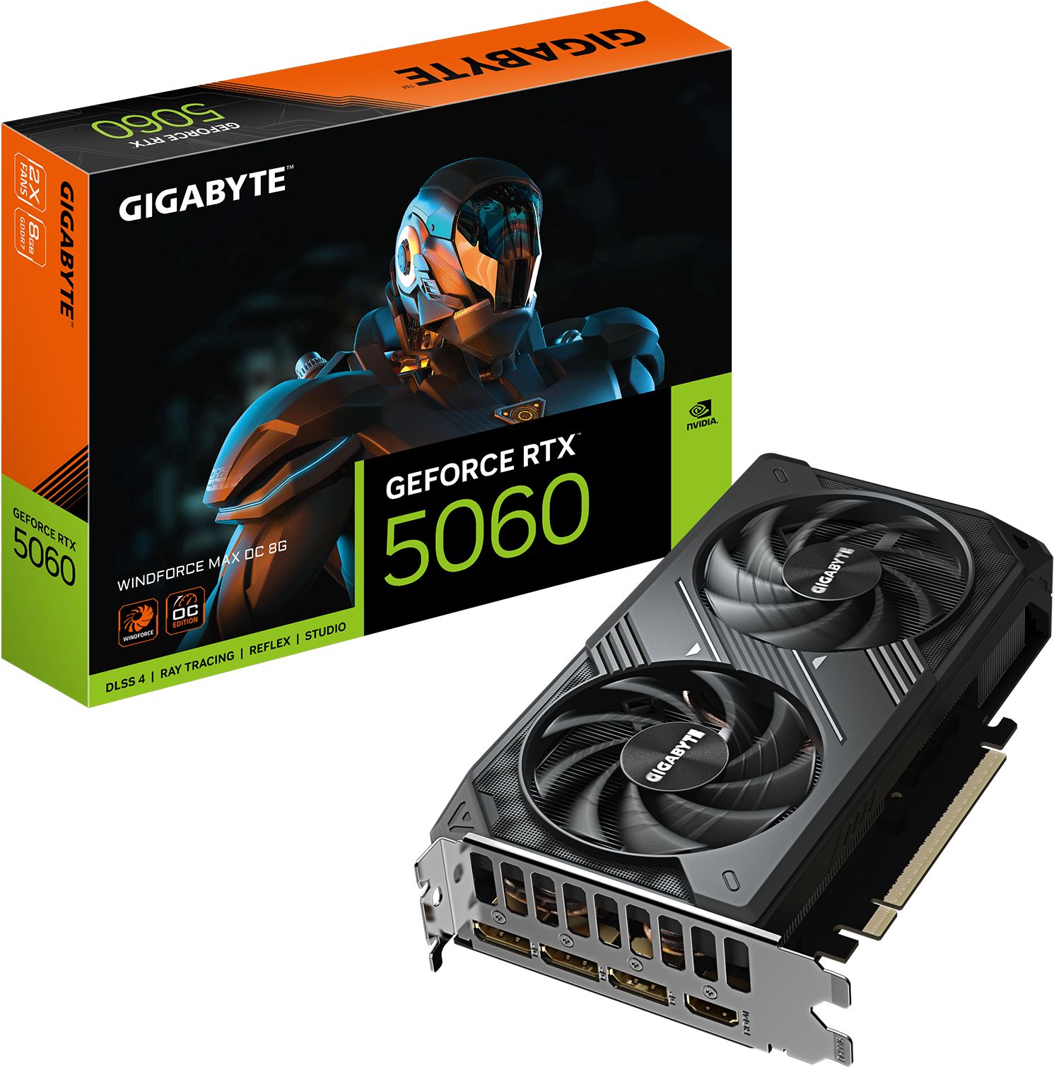 Видео карта Gigabyte GeForce RTX 5060 WINDFORCE MAX OC 8G