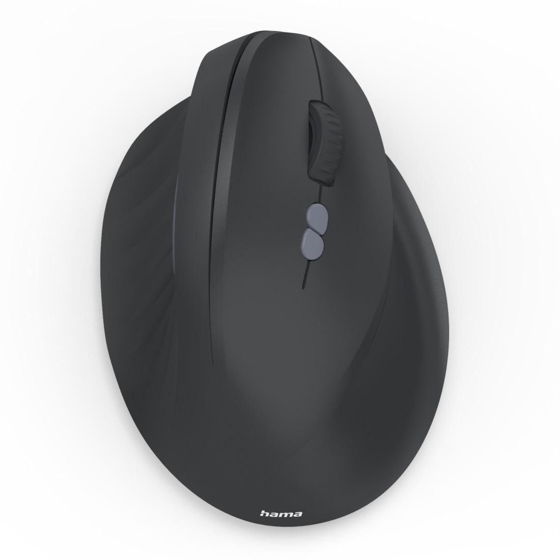 HAMA Безжична ергономична мишка „EWM-500R“, оптична, 7 бутона, черна