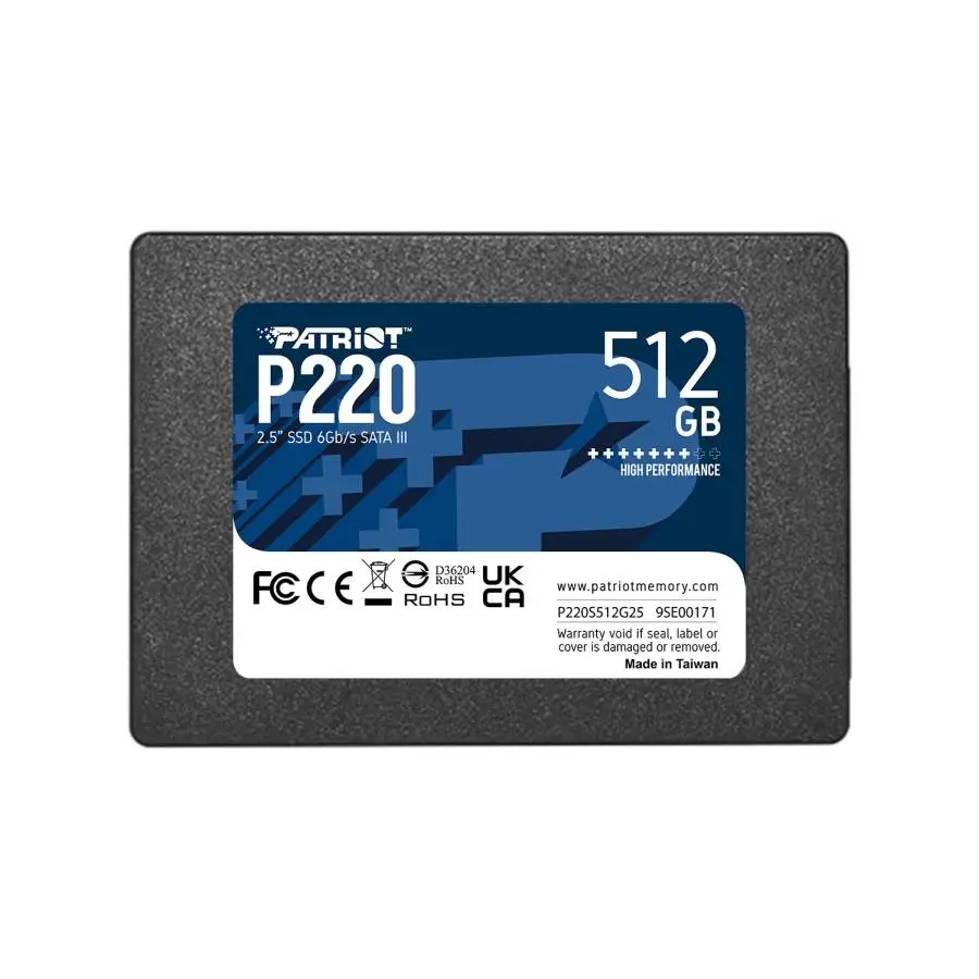 Диск SSD Patriot P220 512GB SATA3 2.5" - P220S512G25