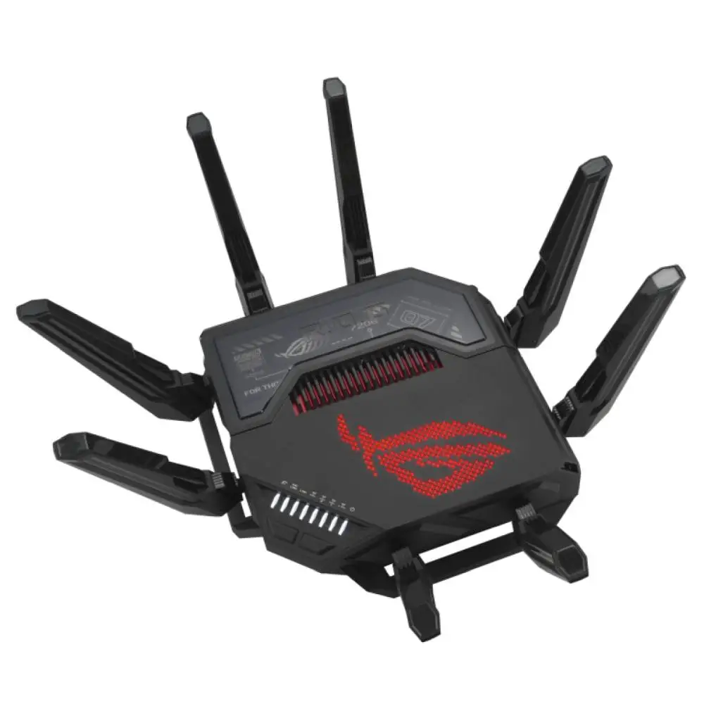 Рутер Asus Gaming Wireless Router ROG Rapture GT-BE98, BE25000, Quad-Band, RGB, AiMesh, Black - 90IG08F0-MO9A0V