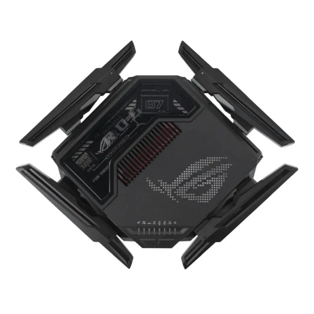 Рутер Asus Gaming Wireless Router ROG Rapture GT-BE98, BE25000, Quad-Band, RGB, AiMesh, Black - 90IG08F0-MO9A0V