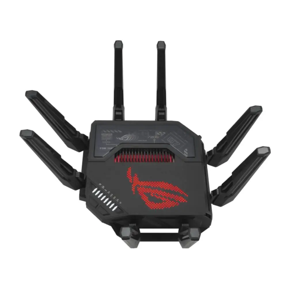 Рутер Asus Gaming Wireless Router ROG Rapture GT-BE98, BE25000, Quad-Band, RGB, AiMesh, Black - 90IG08F0-MO9A0V