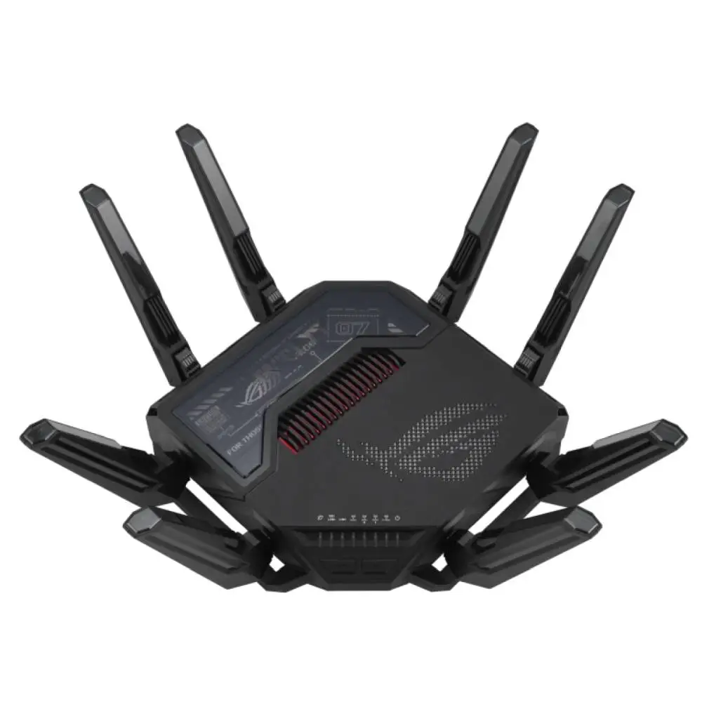 Рутер Asus Gaming Wireless Router ROG Rapture GT-BE98, BE25000, Quad-Band, RGB, AiMesh, Black - 90IG08F0-MO9A0V