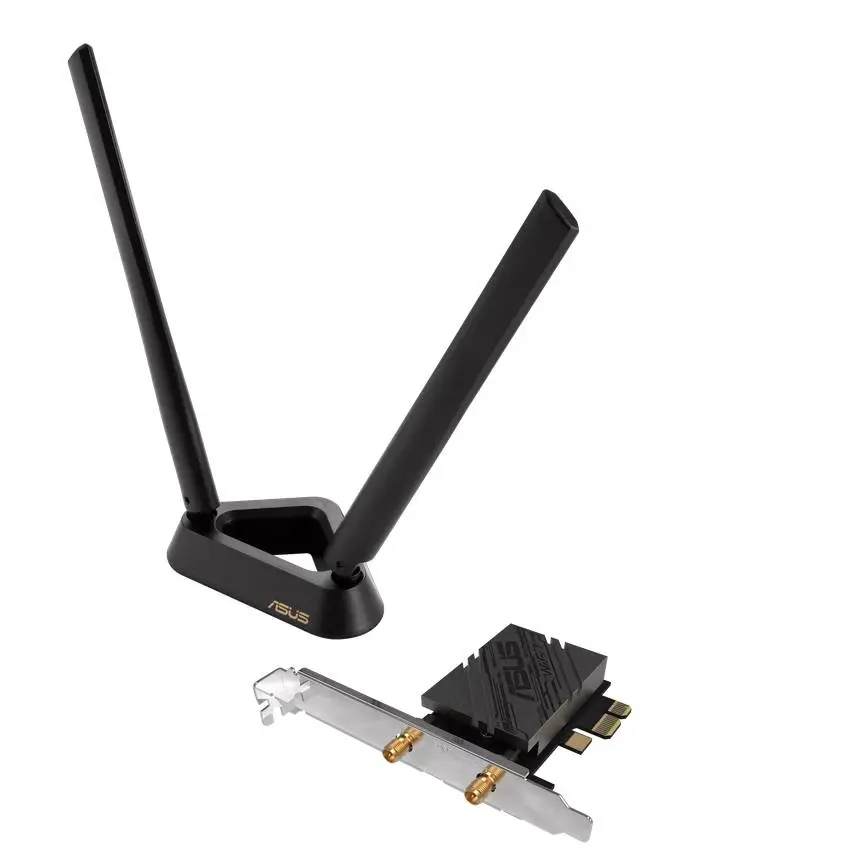 Адаптер Asus PCI-E Adapter, PCE-BE92BT, BE9400, Tri-Band, Bluetooth 5.4, magnetized base, WPA3, OFDMA, MLO, only compatible with lntel motherboards, Black - 90IG08U0-MO0B00