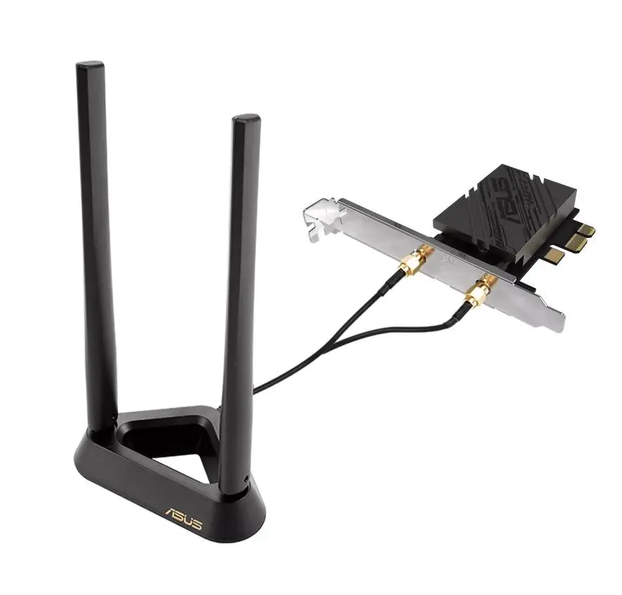 Адаптер Asus PCI-E Adapter, PCE-BE92BT, BE9400, Tri-Band, Bluetooth 5.4, magnetized base, WPA3, OFDMA, MLO, only compatible with lntel motherboards, Black - 90IG08U0-MO0B00