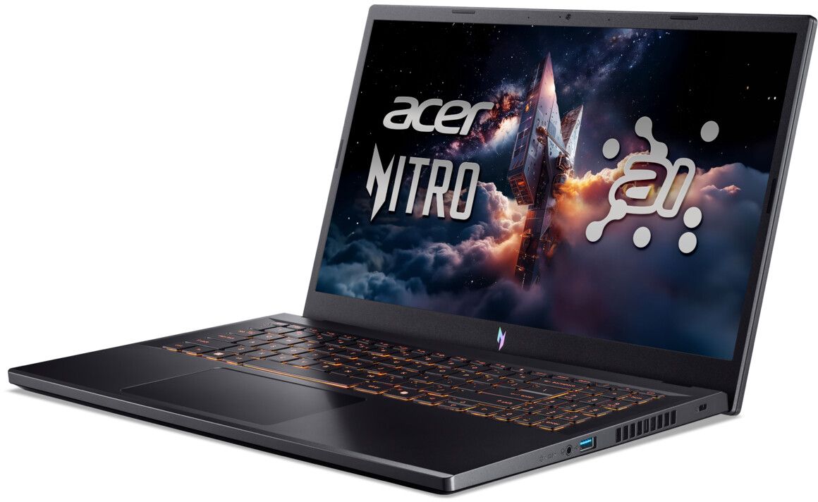 Лаптоп Acer Nitro V 15 AI ANV15-42-R1UL, 15.6", FHD 165Hz, AMD Ryzen 7 7445HS (3.2/3.55GHz, 16M), NVIDIA RTX 4050 6GB GDDR6, 16GB DDR5, 1 TB M.2 SSD - NH.U31EX.008
