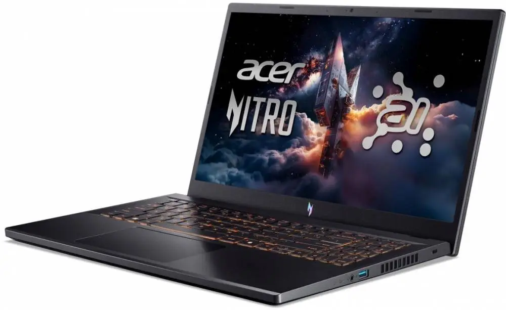 Лаптоп Acer Nitro V 15 AI ANV15-42-R723, 15.6", FHD 165Hz, AMD Ryzen 7 7445HS (3.2/3.55GHz, 16M), NVIDIA RTX 3050 6GB GDDR6, 16GB DDR5, 512GB M.2 SSD - NH.U32EX.005