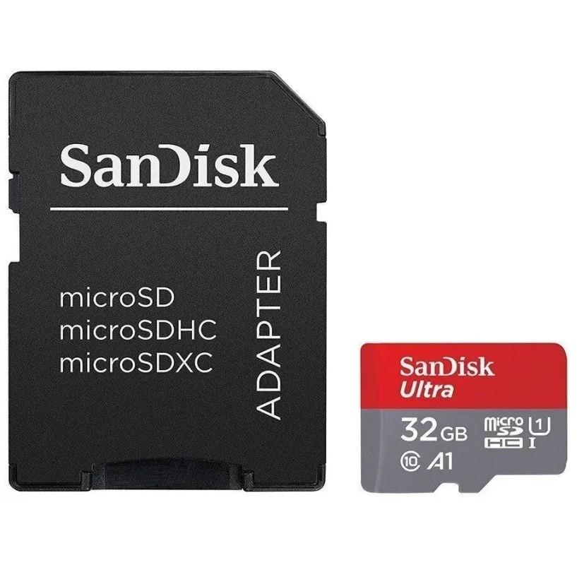 Карта памет SanDisk Ultra microSDXC 32GB, SD Adapter, 120MB/s Class 10 UHS-I A1