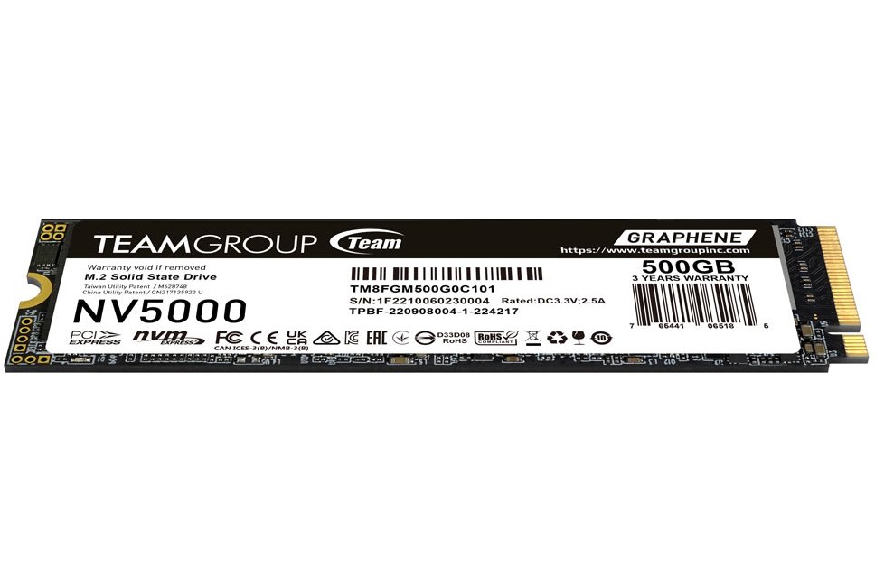 SSD Team Group NV5000, 500GB M.2 2280 NVMe PCIe 4.0 - TM8FGM500G0C101