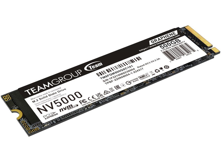 SSD Team Group NV5000, 500GB M.2 2280 NVMe PCIe 4.0 - TM8FGM500G0C101