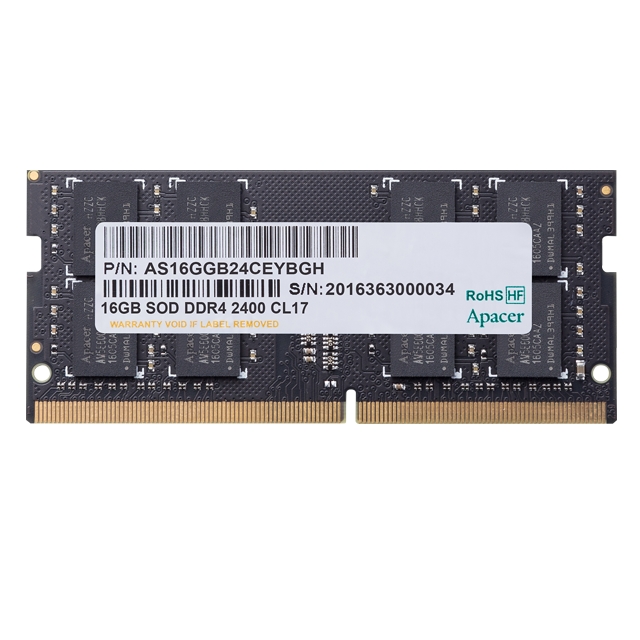 Памет Apacer 16GB DDR4 SODIMM 2666MHz 1024x8 - AS16GGB26CQYBGH