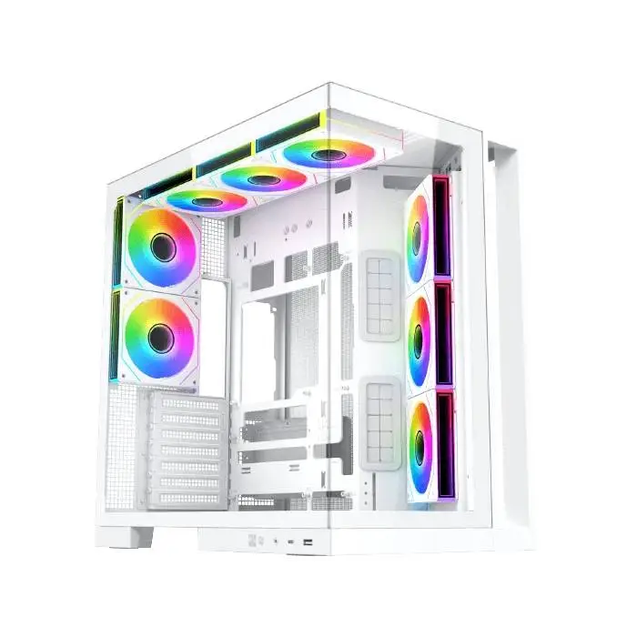 Xigmatek Gehäuse Case ATX - Aqua 7 Arctic - 8 ARGB Fans, USB-C