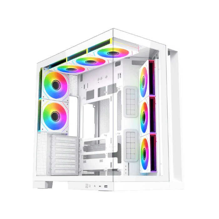 Boîtier Xigmatek Case ATX - Aqua 7 Arctic - 8 Ventilateurs ARGB, USB-C