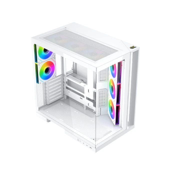 Boîtier Xigmatek Case ATX - Aqua 7 Arctic - 8 Ventilateurs ARGB, USB-C