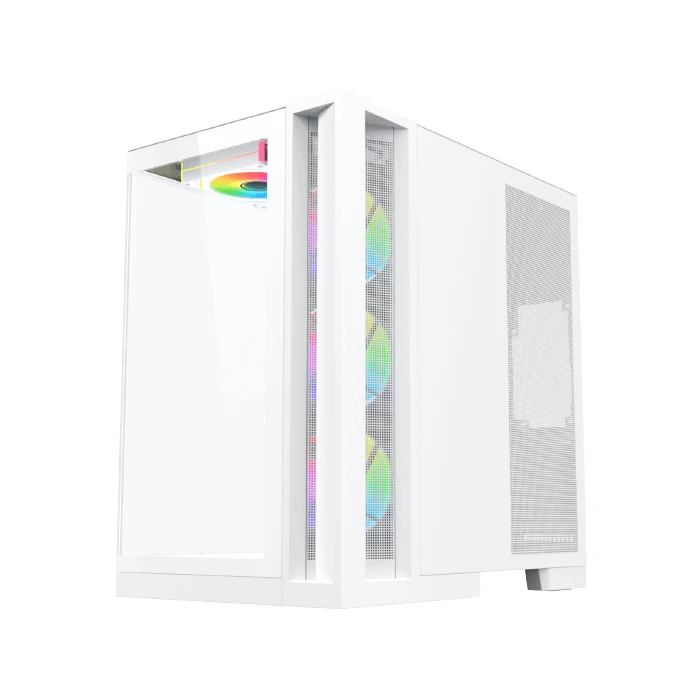 Boîtier Xigmatek Case ATX - Aqua 7 Arctic - 8 Ventilateurs ARGB, USB-C