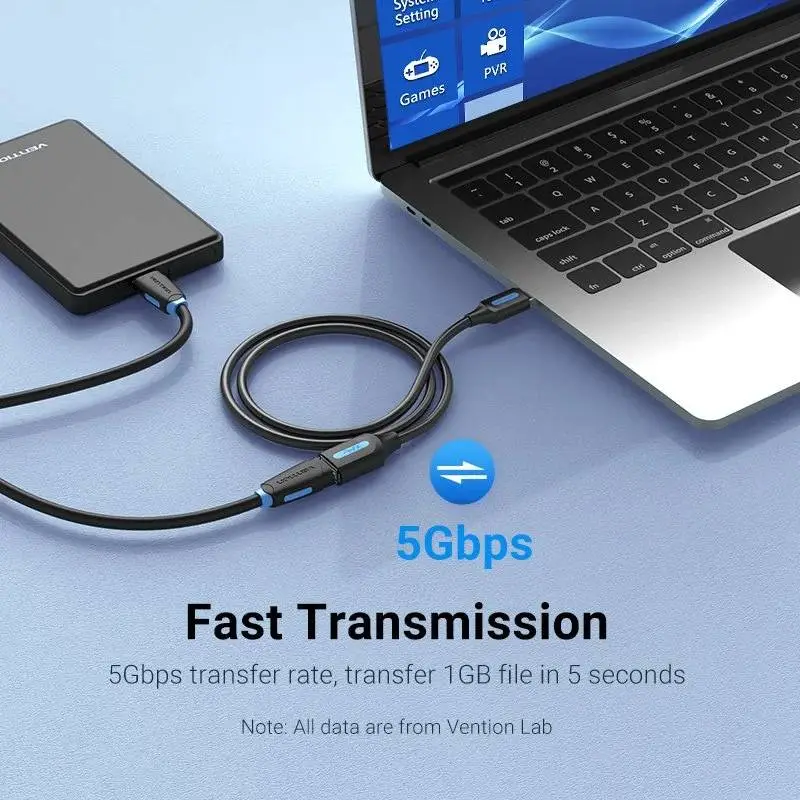 Vention Кабел USB 3.0 Extension AM / AF - 1.0M Black - CBHBF