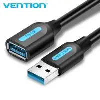 Vention Кабел USB 3.0  Extension AM / AF - 0.5M Black - CBHBD