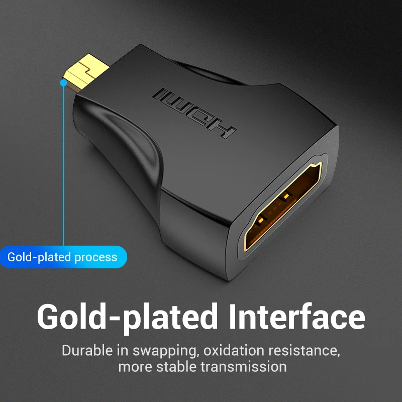 Vention Адаптер Adapter Micro HDMI M / HDMI F Black - AITB0