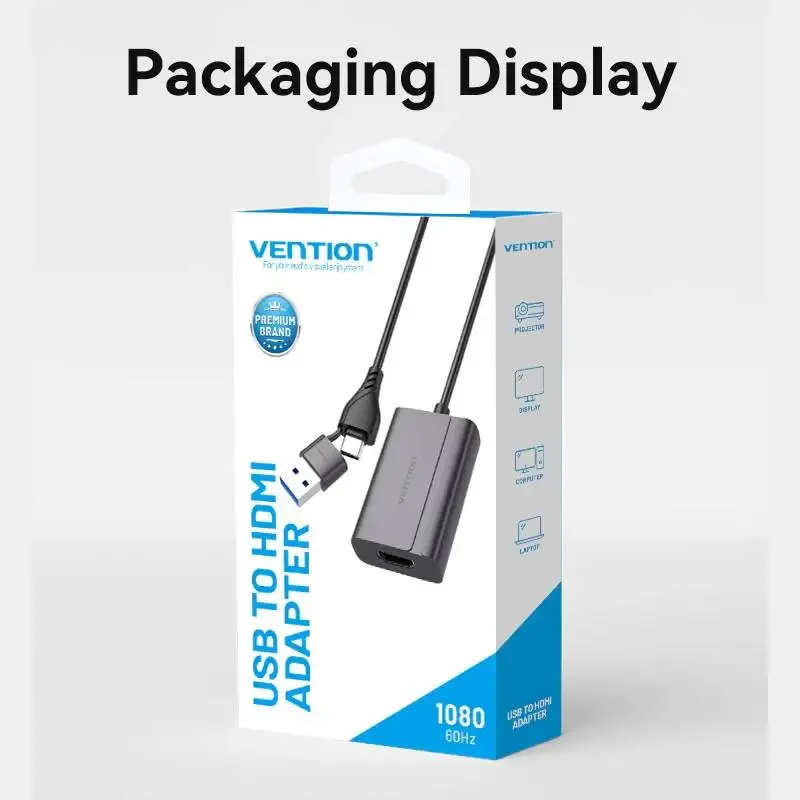Vention адаптер Adapter USB-C/A to HDMI F - ACYHB
