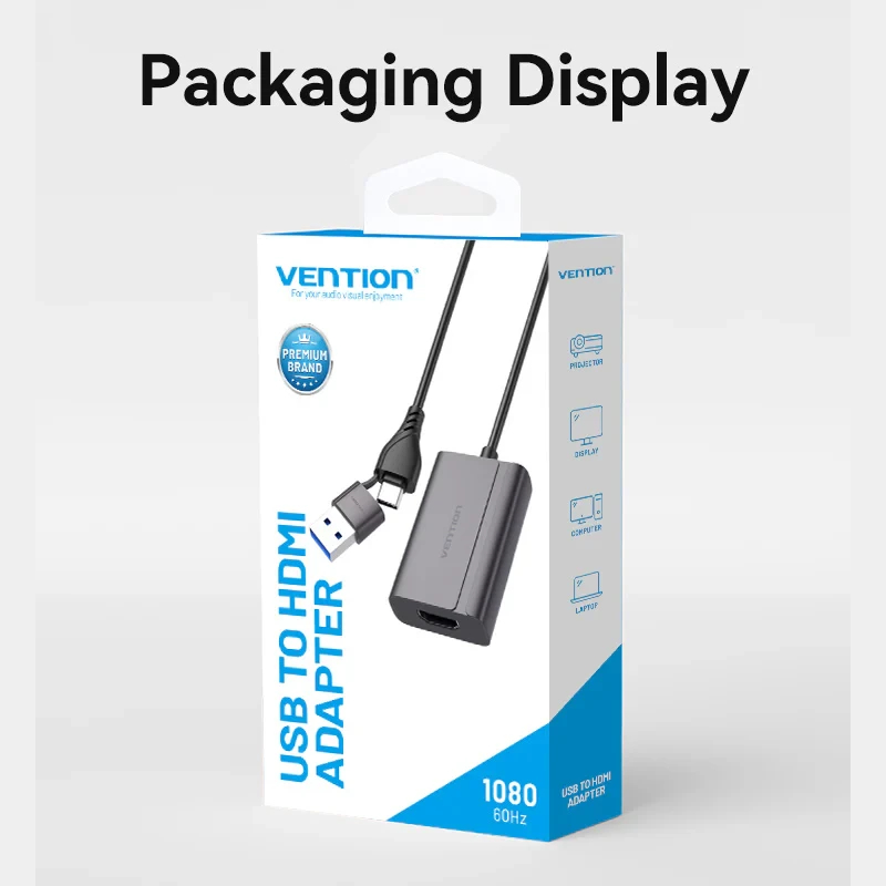 Vention адаптер Adapter USB-C/A to HDMI F - ACYHB