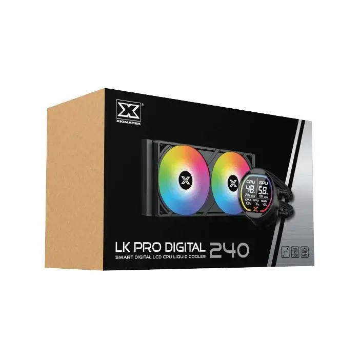 Водно охлаждане Xigmatek LK Pro 240 Digital Water Cooling, 2.7 inch Digital LCD Display