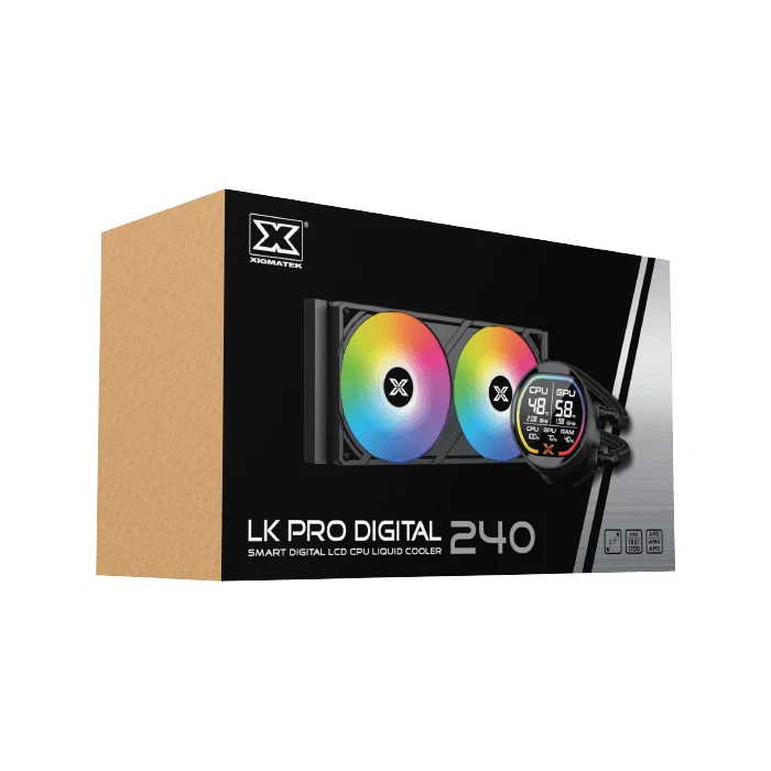 Водно охлаждане Xigmatek LK Pro 240 Digital Water Cooling, 2.7 inch Digital LCD Display