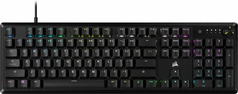 Tastatură mecanică de gaming CORSAIR K70 Core RGB Corsair MLX Red Switch - Black