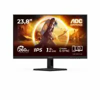Монитор AOC 24G4ZRE, 23.8" Fast IPS WLED, FHD 1920x1080, 260Hz (OC, Native 240Hz), 1ms GtG, 0.3ms MPRT, Adaptive Sync, FlickerFree, Anti Blue Light, Tilt, 2xHDMI, DP