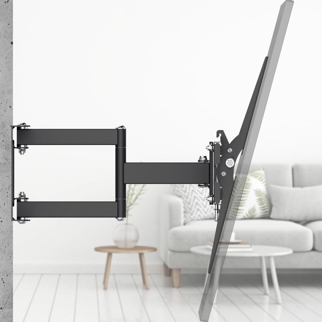 Стенна стойка за TV HAMA, 216 см (85”), до 50 кг, въртяща се, накланяща се, издърпваща се