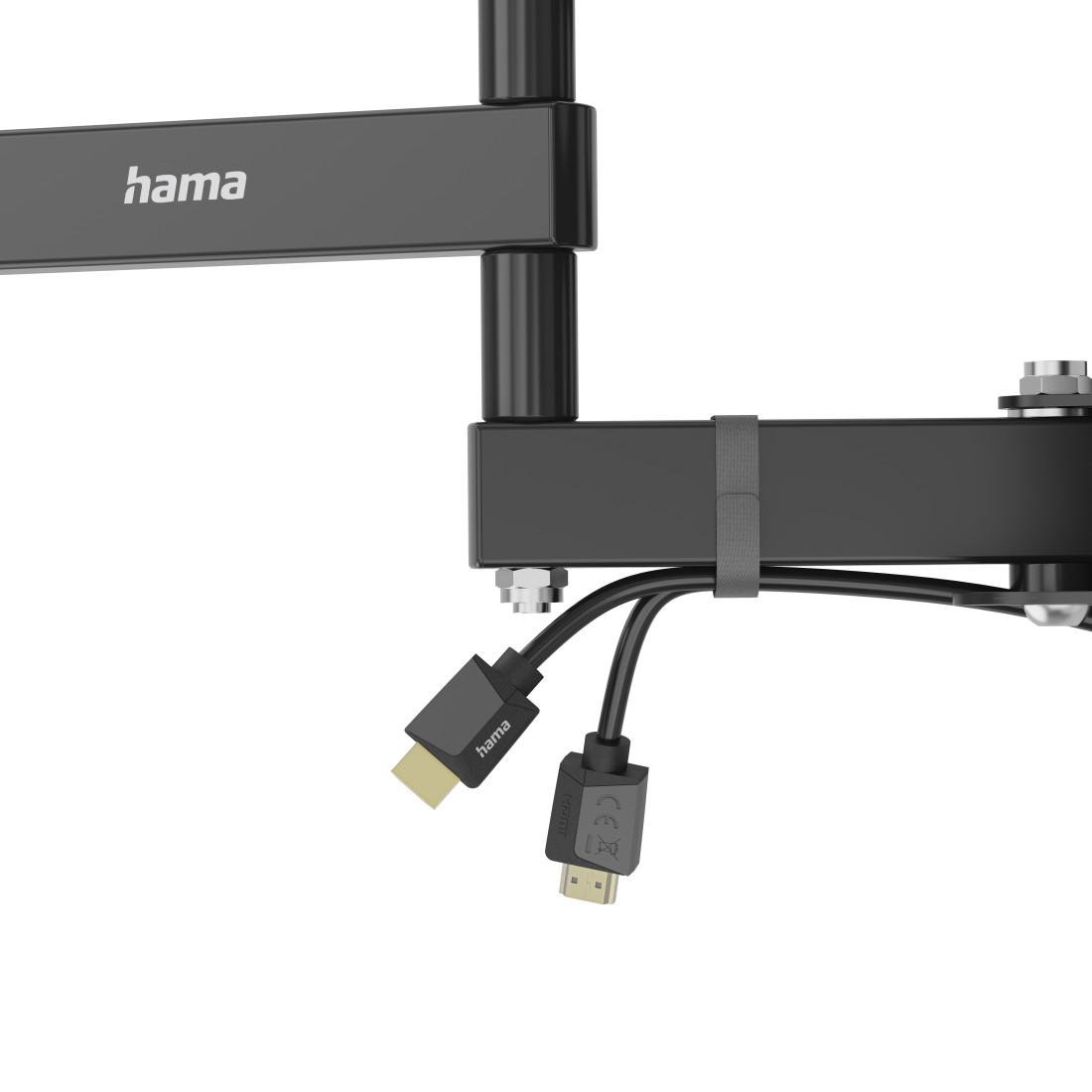 Стенна стойка за TV HAMA, 216 см (85”), до 50 кг, въртяща се, накланяща се, издърпваща се