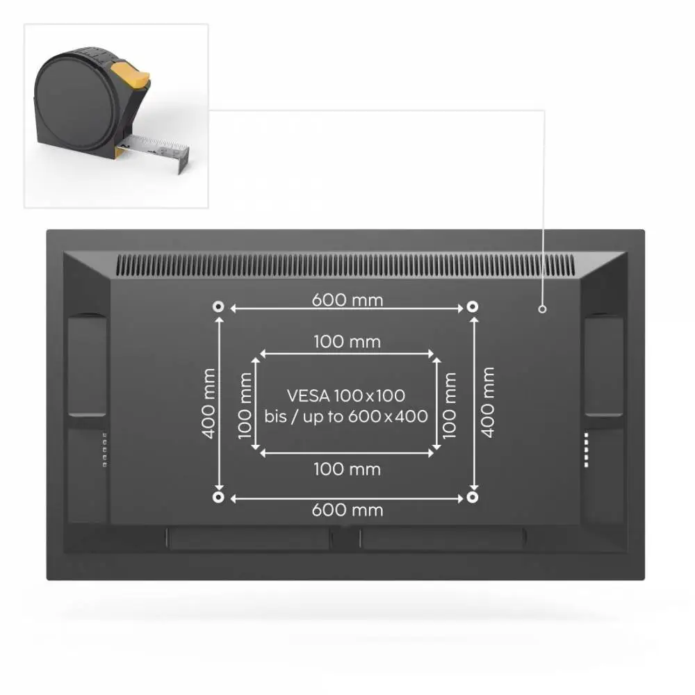 Стенна стойка за TV HAMA, 216 см (85”), до 50 кг, въртяща се, накланяща се, издърпваща се